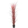 premium potted burgundy artificial long grass 6 180cm uv resistant