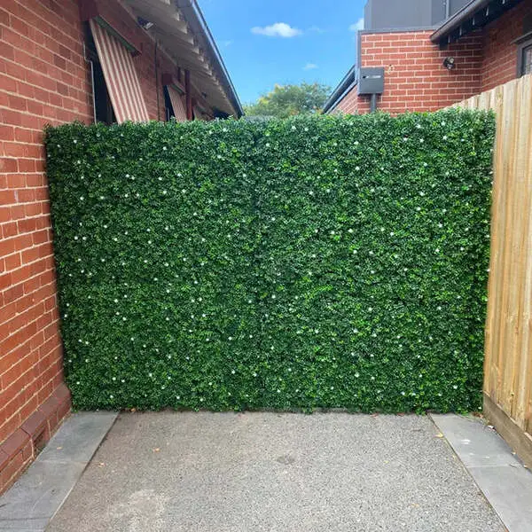 artificial flowering boxowod hedge panel