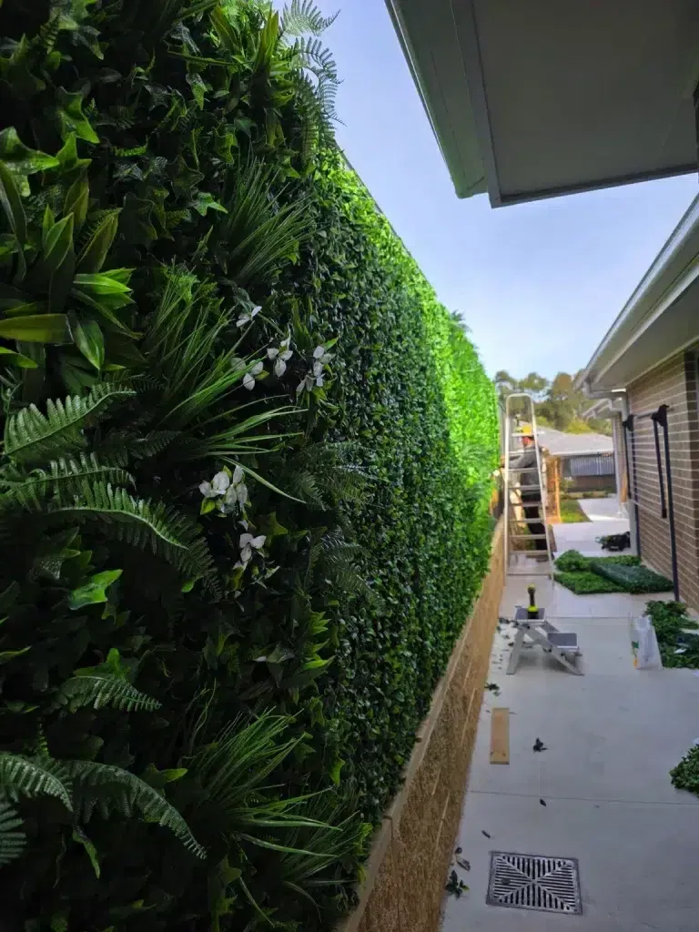 Textured Green Wall with Dual Panel DesignTEST