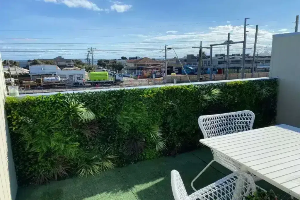 fake green wall panels melbourne apartment